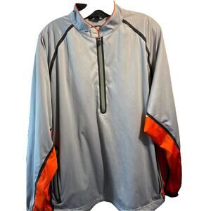 Sun Mountain Rainflex Men’s Large Full Zip Golf Jacket Gray Long Sleeve Travel